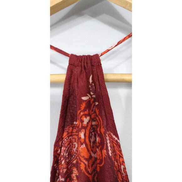 Intimately Free People Floral Red Sleeveless Spaghetti Strap Top Small - Picture 6 of 16